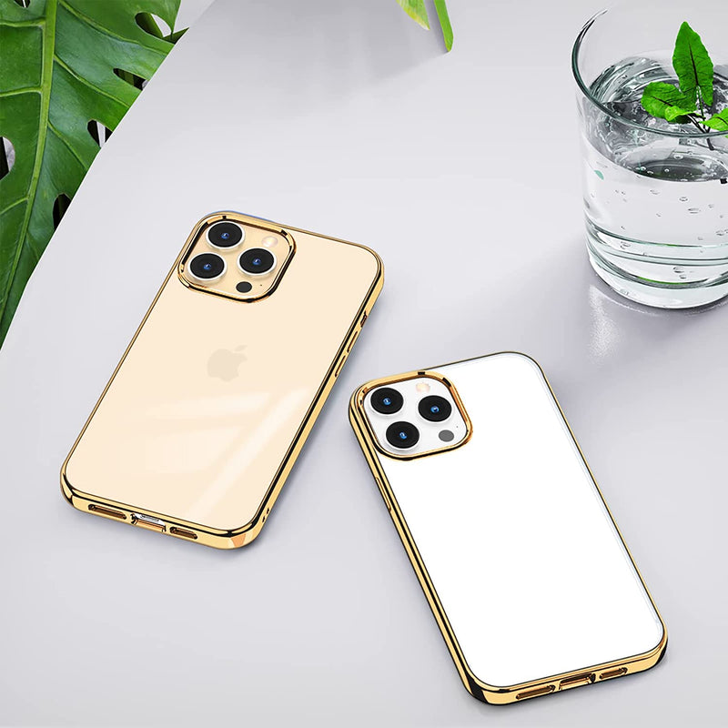 iPhone 15 Series Crystal Clear Chrome Electroplated Bumper Case