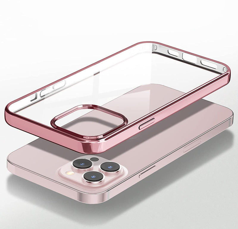 iPhone 15 Series Crystal Clear Chrome Electroplated Bumper Case