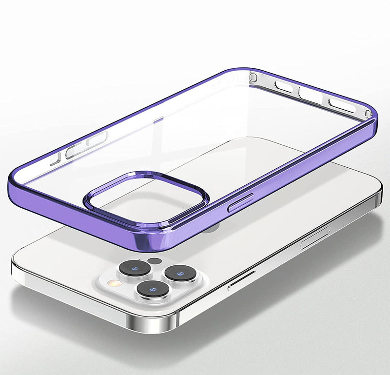 iPhone 15 Series Crystal Clear Chrome Electroplated Bumper Case