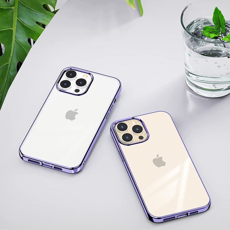 iPhone 15 Series Crystal Clear Chrome Electroplated Bumper Case